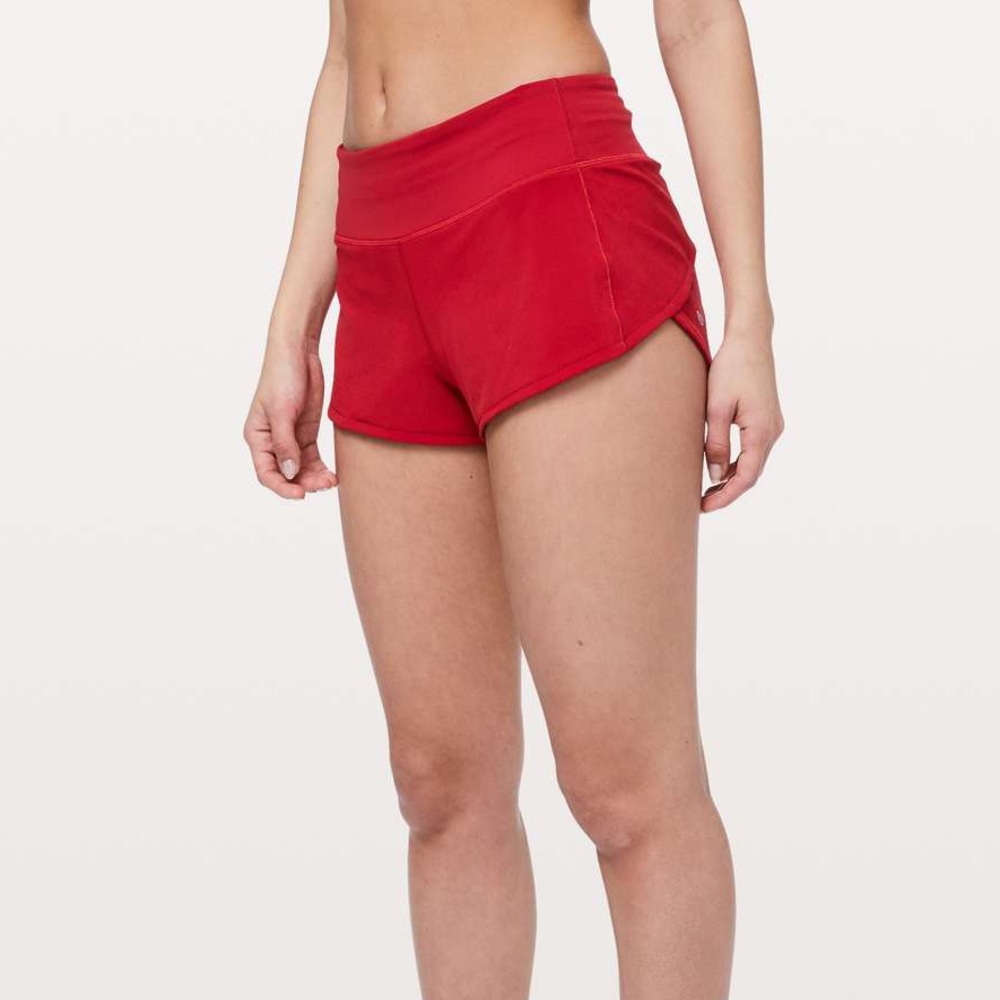 Lululemon Speed Up running shorts RED - Picture 1 of 8